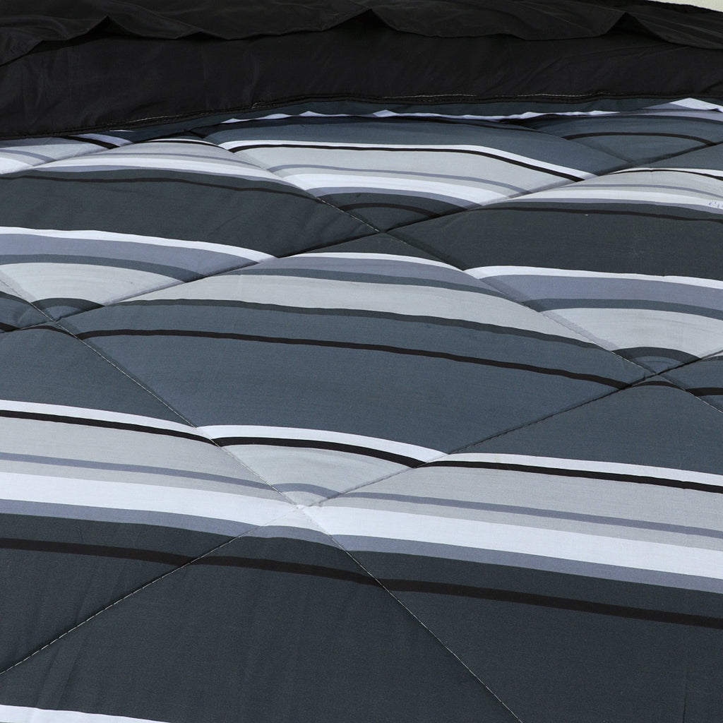 Comforter Set Gray Stripe-30152
