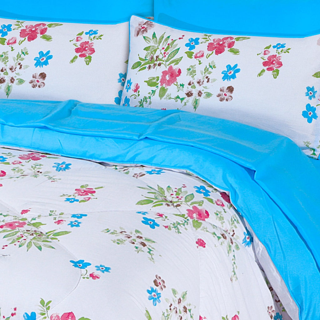 Comforter Set 6 Pcs  Multi Floral-30156