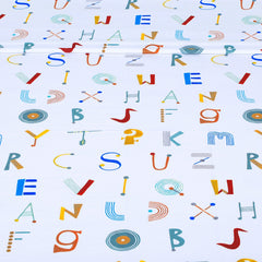 Cartoon Character Bed Sheet Alphabets Single-30161