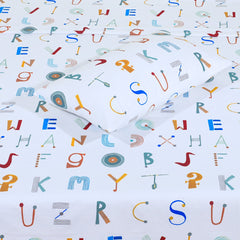 Cartoon Character Bed Sheet Alphabets Single-30161