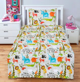 Cartoon Character Bed Sheet Animals Single-30162