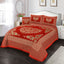 Jacquard Velvet Bed Sheet Set 4 pcs Heart  Red King-40212 RFS