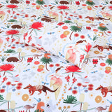 Cartoon Character Bed Sheet Mushroom City Single-30192