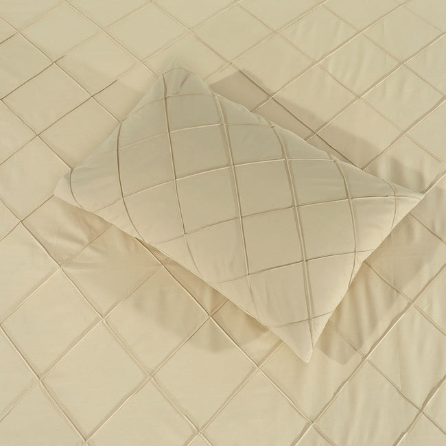 Diagonal Pleated Fitted Sheet Set Sea Mist-40163 Main Image