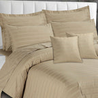 Cotton Sateen Quilt Cover Set 8 Pcs Stripes Boulder-40142