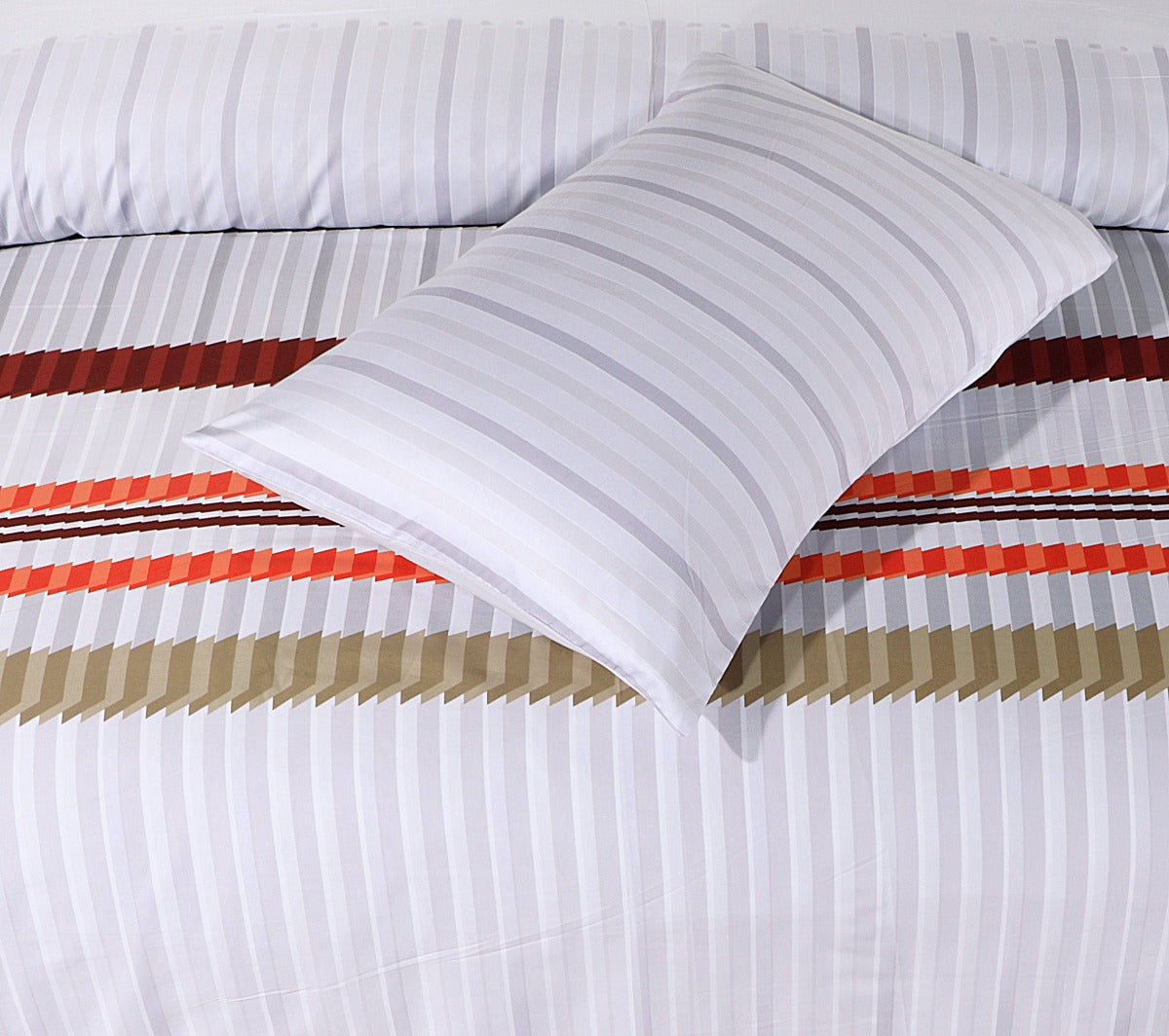 3 Pcs King Size 100% Cotton SATEEN Bedsheet - Pixels