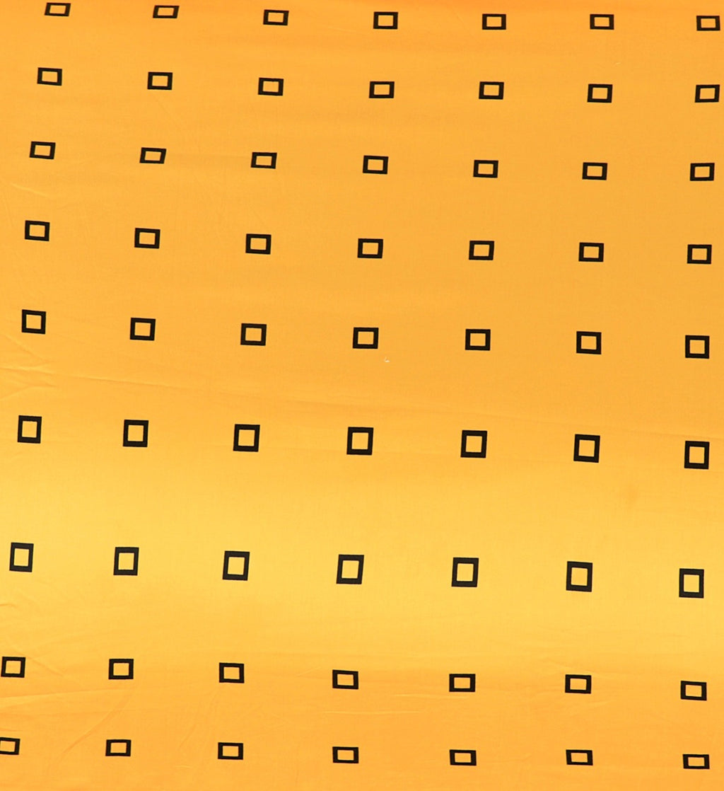 Cotton Sateen Bed Sheet Black Square King-30122