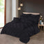 Silk Duvet Cover 8 Pcs Set Pin Tuck Black-40251 RFS