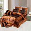 Bridal Comforter Set Velvet Silk Chocolate & Brown-40197