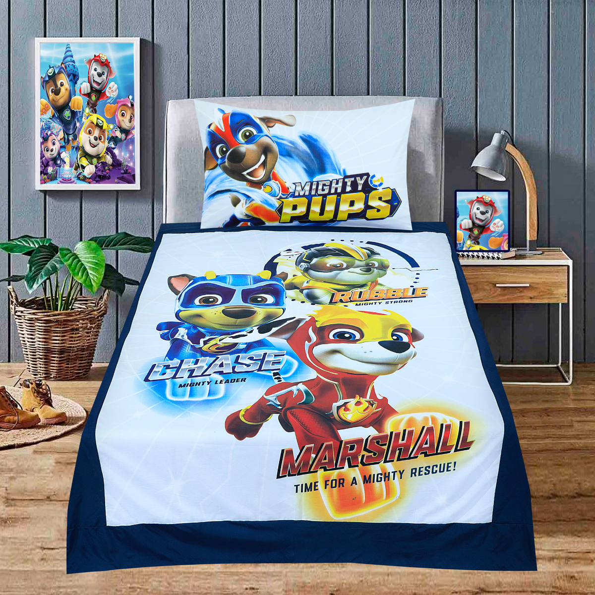 Cartoon Character Bed Sheet Puppy Single-30139