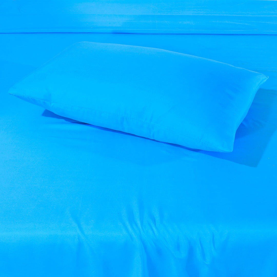 3 Pcs King Size Ultra Soft Dyed Bedsheet - Aquarius (Limited Stock)