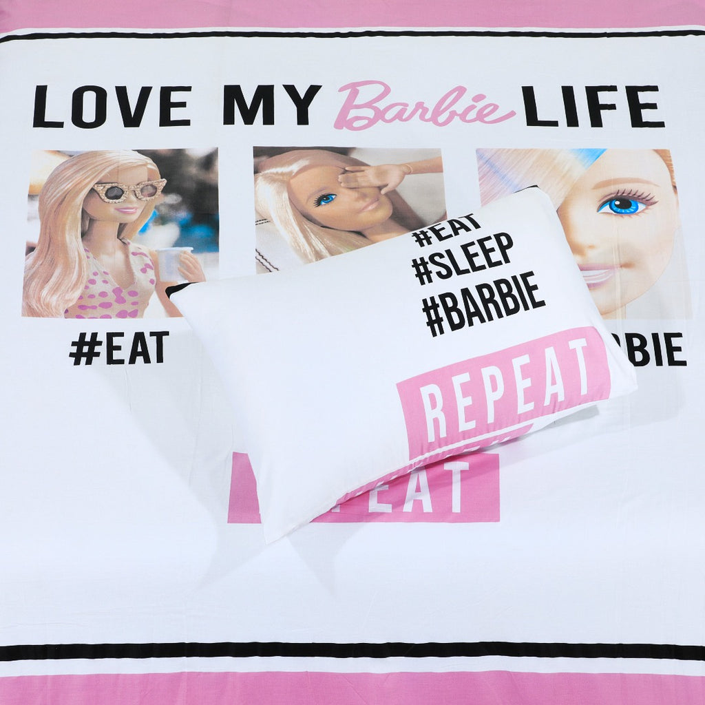 Cartoon Character Bed Sheet Barbie Life Single-30189