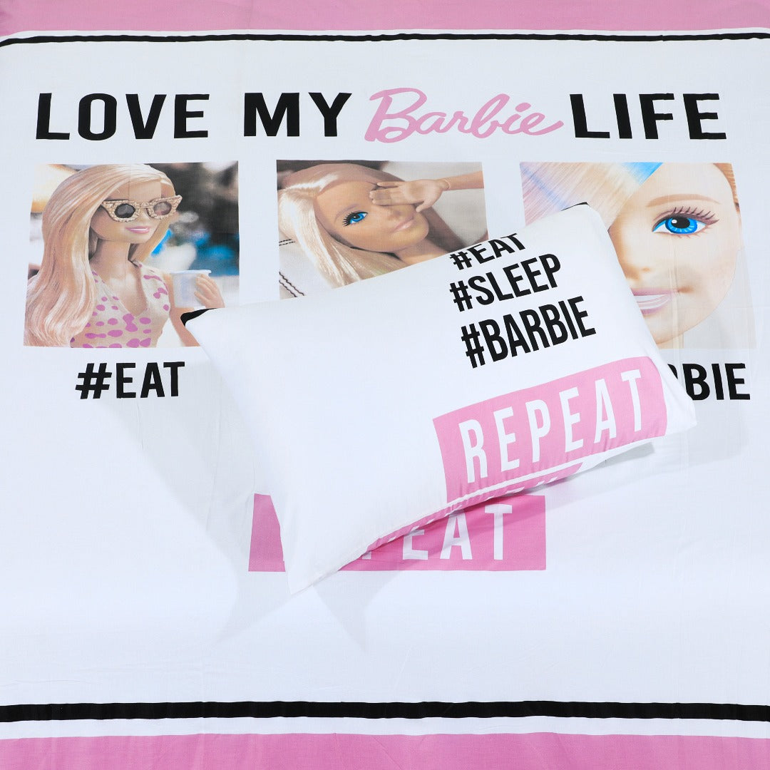 Cartoon Character Bed Sheet Barbie Life Single-30189