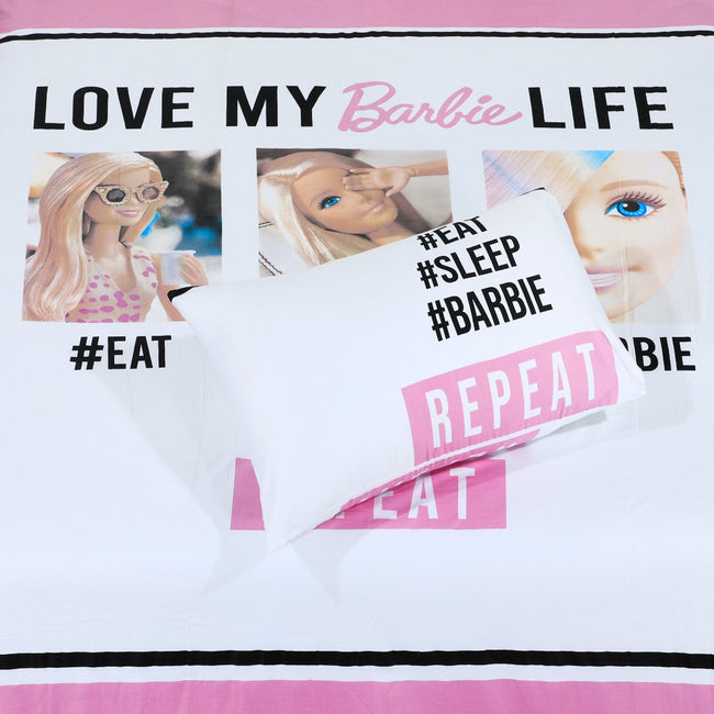 Cartoon Character Bed Sheet Barbie Life Single-30189 Main Image