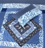 Patchwork Bed Sheet Blue Cloud-70101