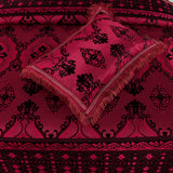 Pure Palachi Bed Sheet Burgundy Black-10792