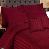 Cotton Sateen Quilt Cover Set 8 Pcs Chili Pepper Stripes-40143 RFS