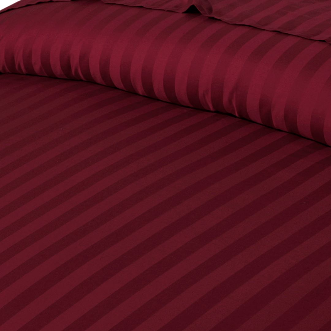 Cotton Sateen Quilt Cover Set 8 Pcs Chili Pepper Stripes-40143 RFS