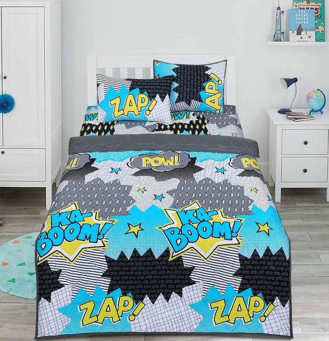 Cartoon Character Bed Sheet KA-Boom King-30200 Hover Image