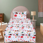 Cartoon Character Bed Sheet Mushroom City Single-30192