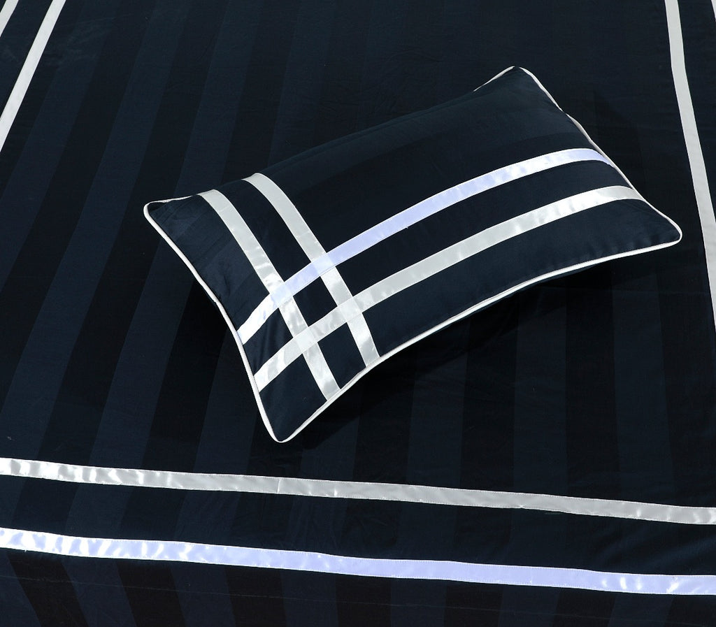 Cotton Sateen Bed Sheet Navy-40101