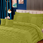 Zigzag Pleated Duvet Cover 8 Pcs Set Oasis-40131 (Limited Stock)