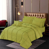 Square Pleated Quilt Cover Set Oasis-40174 (Limited Stock)