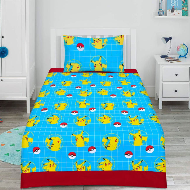 Cartoon Character Bed Sheet Pikachu Single-30188 Hover Image