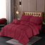 Square Pleated Duvet Cover 8 Pcs Set Maroon-40177 RFS