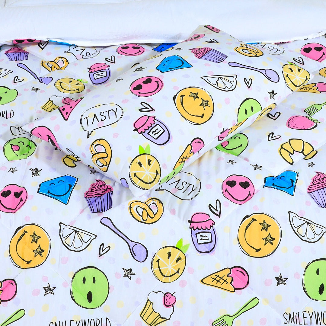 Cartoon Character Comforter Set Smiley Worlds-30180