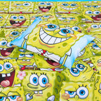 Cartoon Character Bed Sheet SpongBob Single-30182