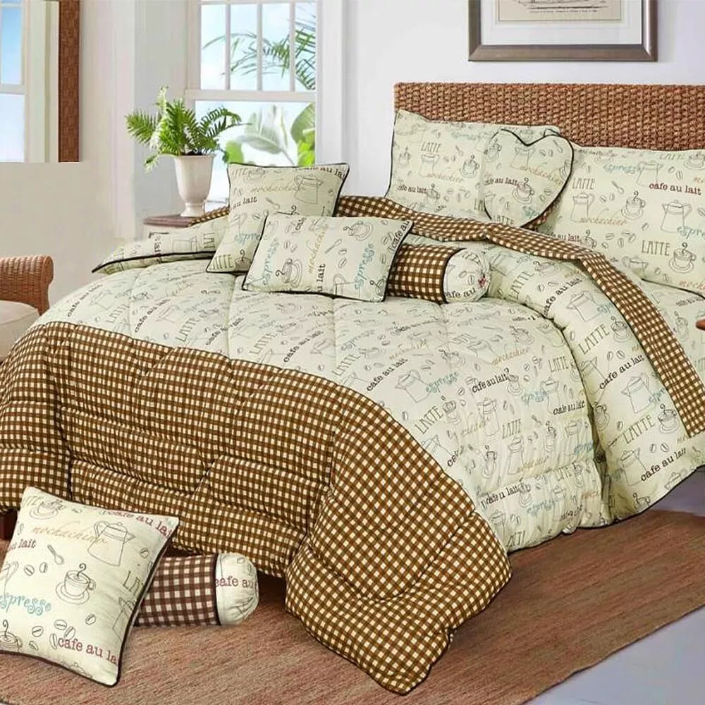 Cotton Duck Comforter Set Latte-50144 OS