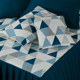 Cotton Duck Frill Bed Sheet 8 Pcs Set Triangles-30176 RFS