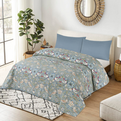 Cotton Percale Bed Sheet Sparrow king-30109