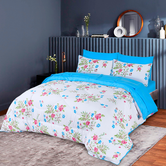 Comforter Set 6 Pcs  Multi Floral-30156