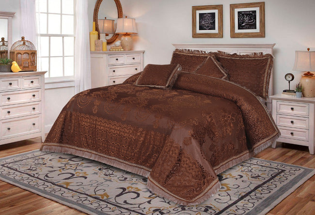 Pure Palachi Bed Sheet Chocolate King-10801 OS Hover Image