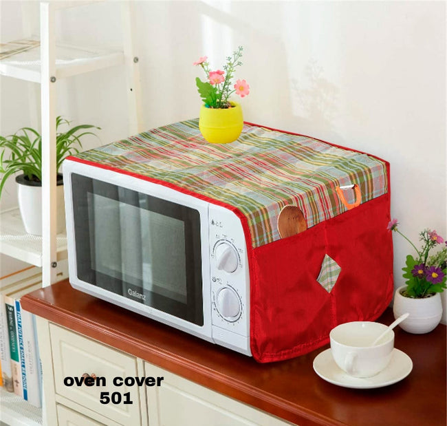Quilted Microwave Oven Cover Red-OC1 Hover Image