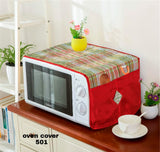Quilted Microwave Oven Cover Red-OC1