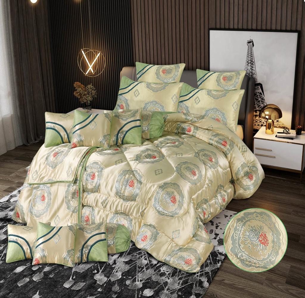 Shanghai Bridal Comforter Set Lime Cream -50184 OS