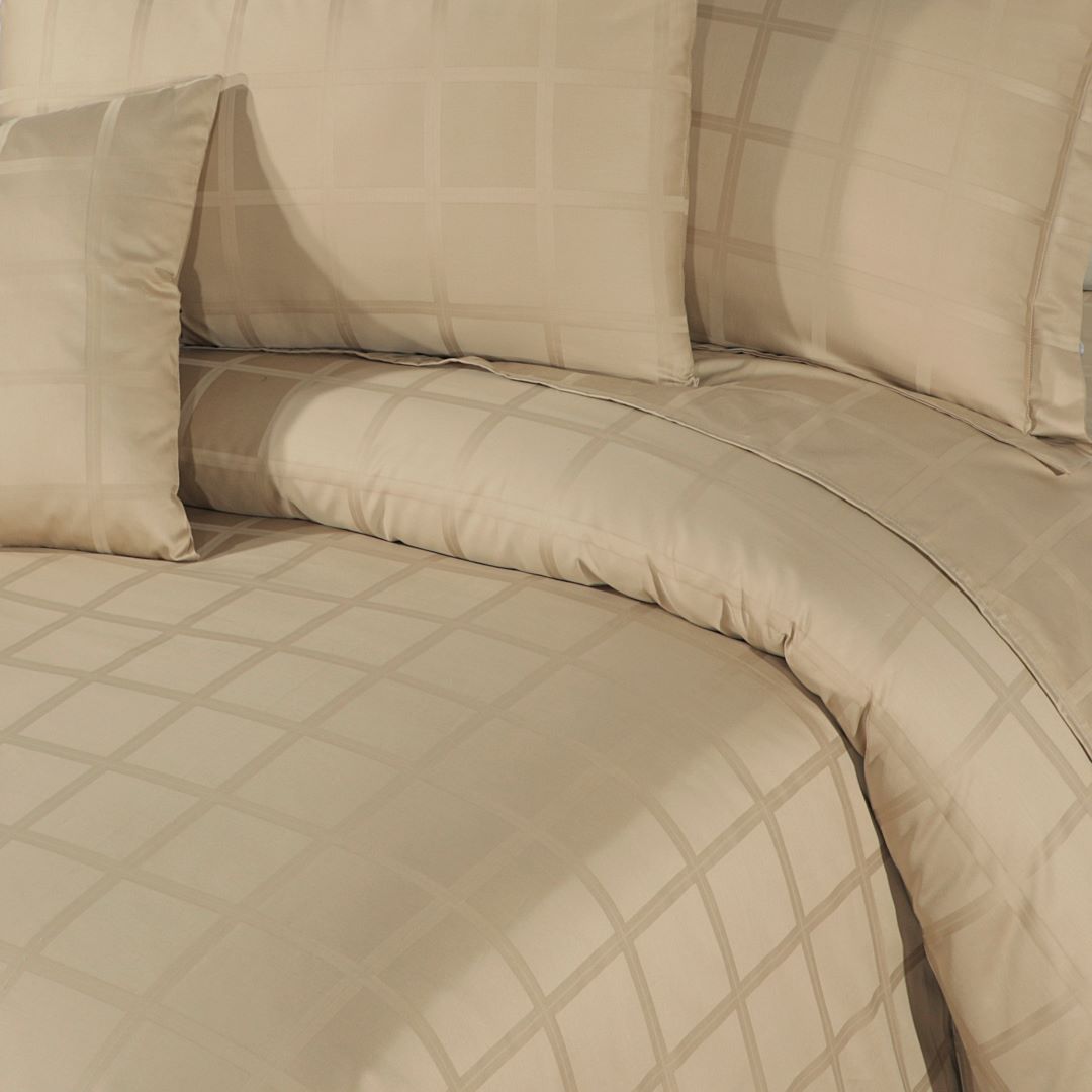 Cotton Sateen Quilt Cover Set 8 Pcs Square Boulder-40141