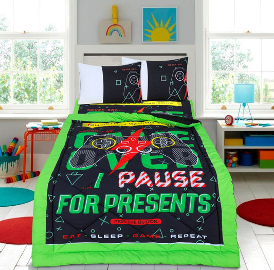 Cartoon Character Bed Sheet Gaming Zone Single - 30166 - Lotus