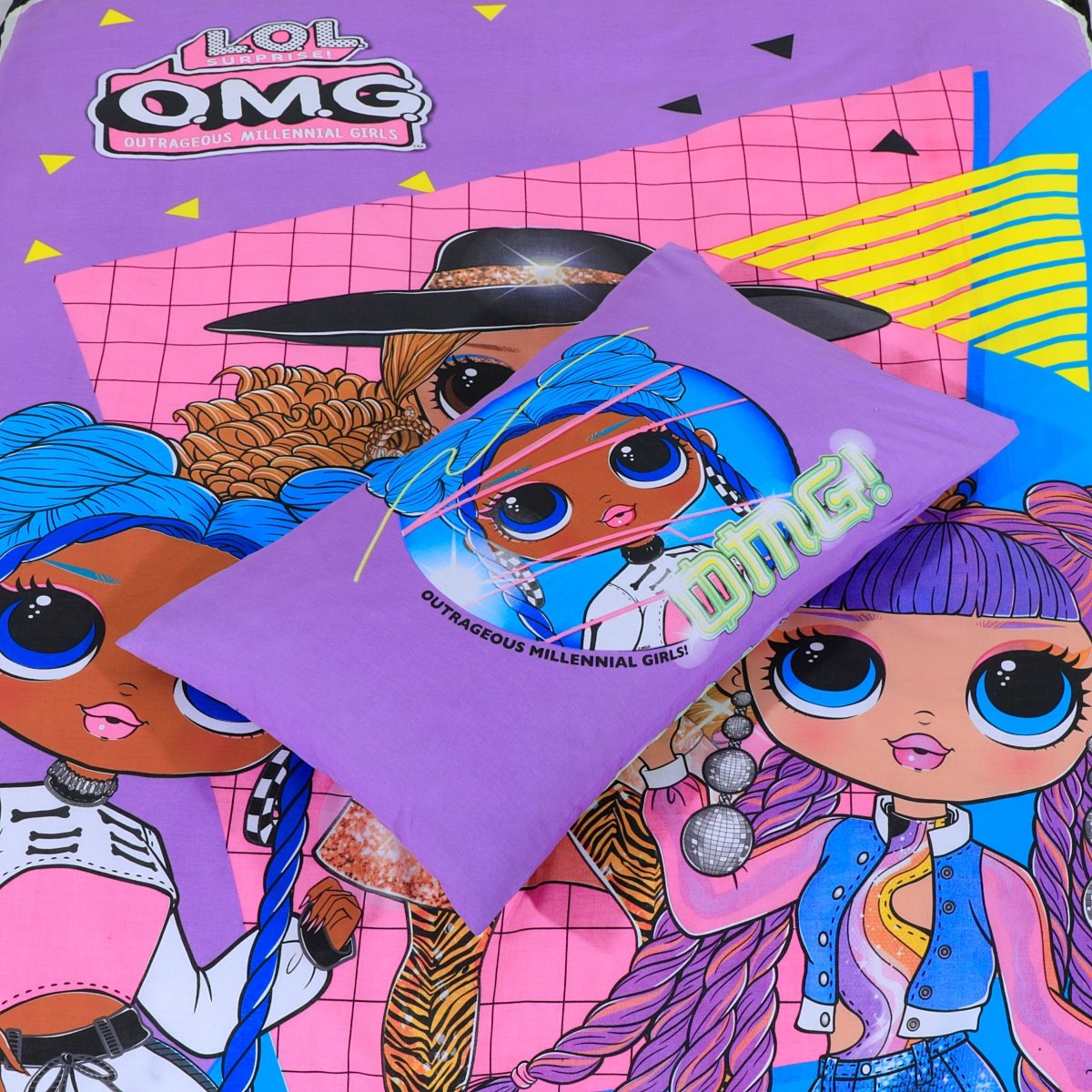 Cartoon Character Bed Sheet LOL Single - 30138 - Lotus