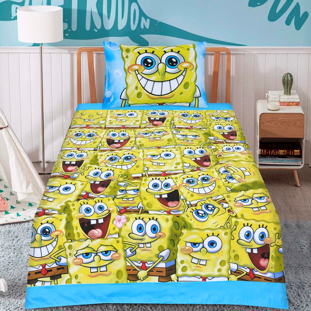 Cartoon Character Bed Sheet SpongBob Single - 30182 - Lotus