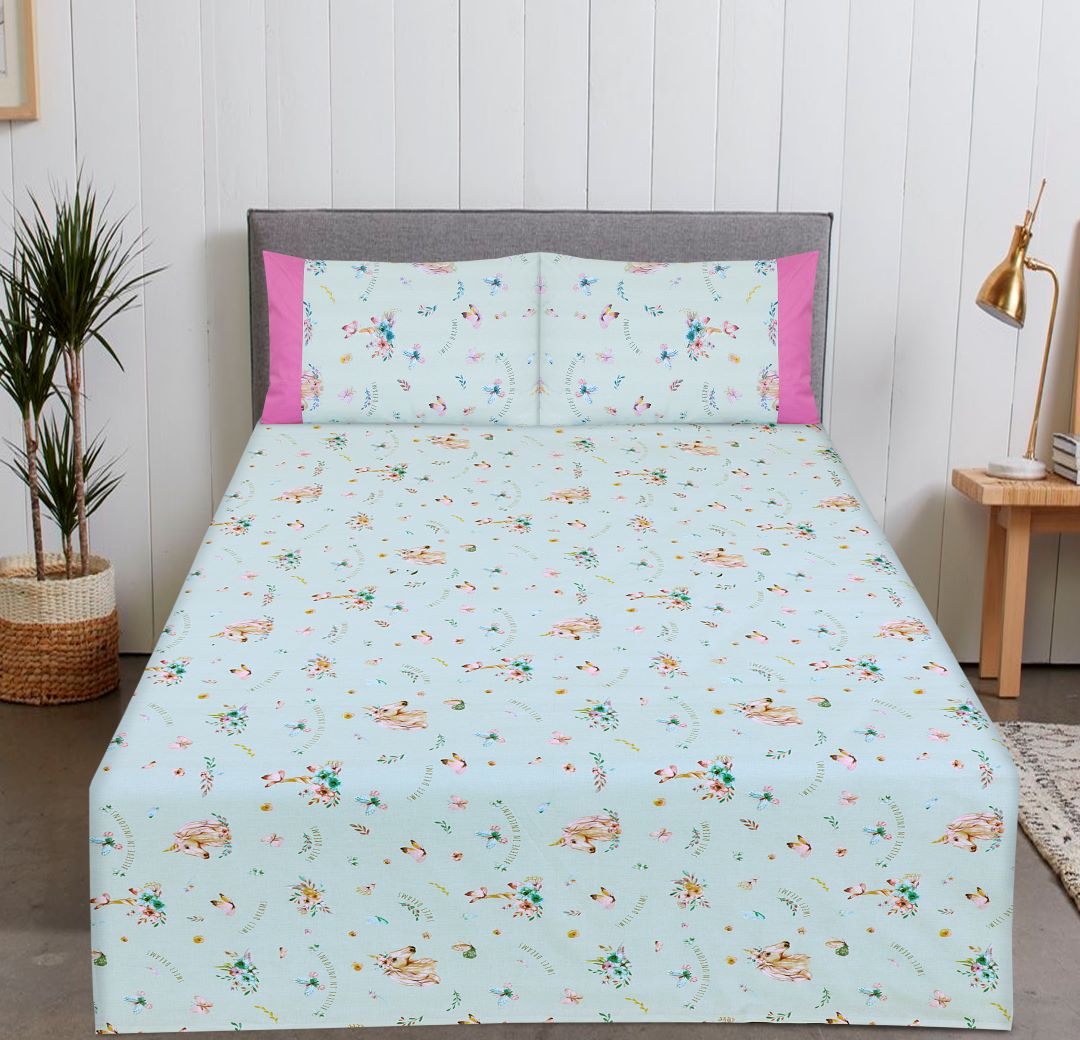Cartoon Character Bed Sheet Sweet Dreams King - 30172 - Lotus