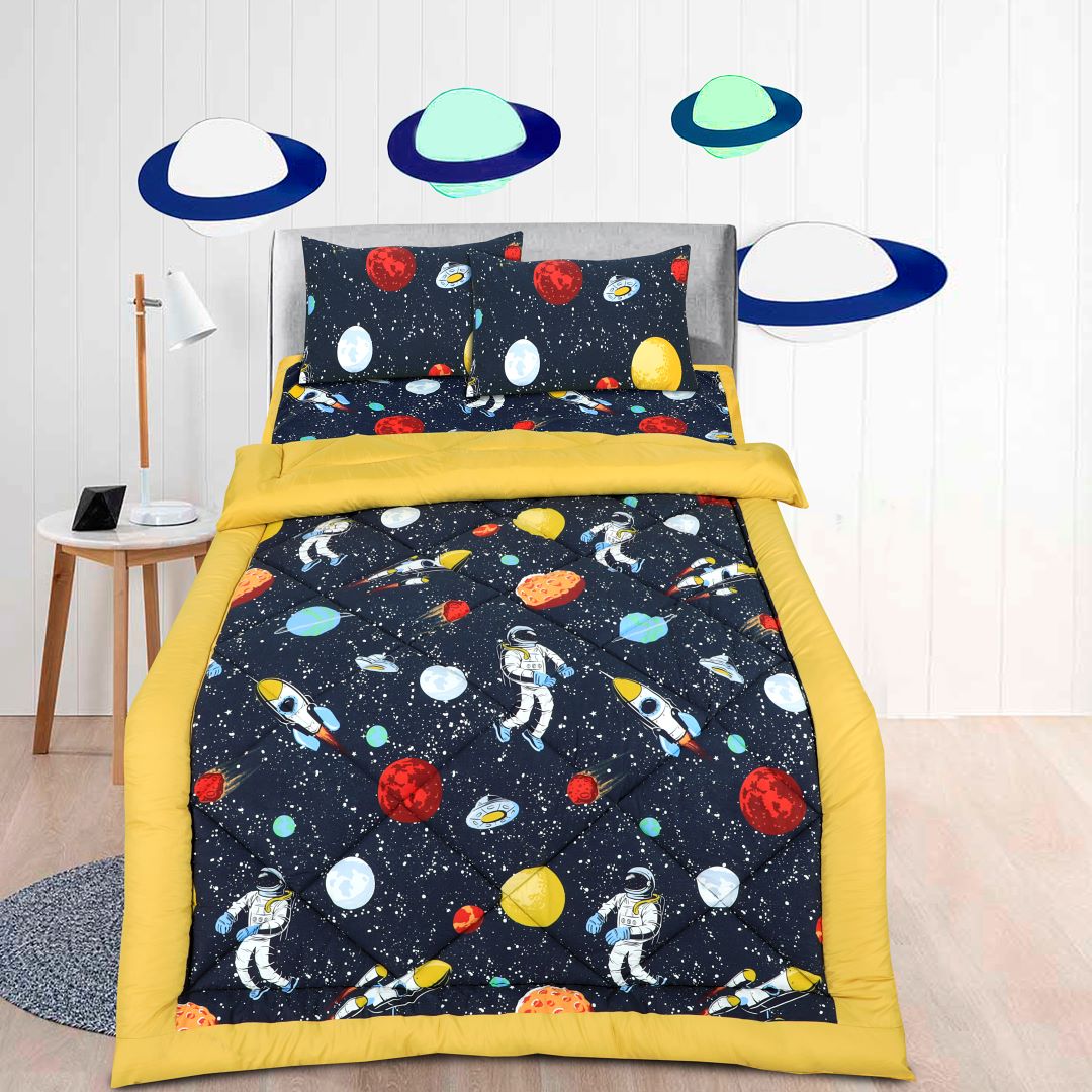 Cartoon Character Comforter Set Astronauts Space - 30165 - Lotus