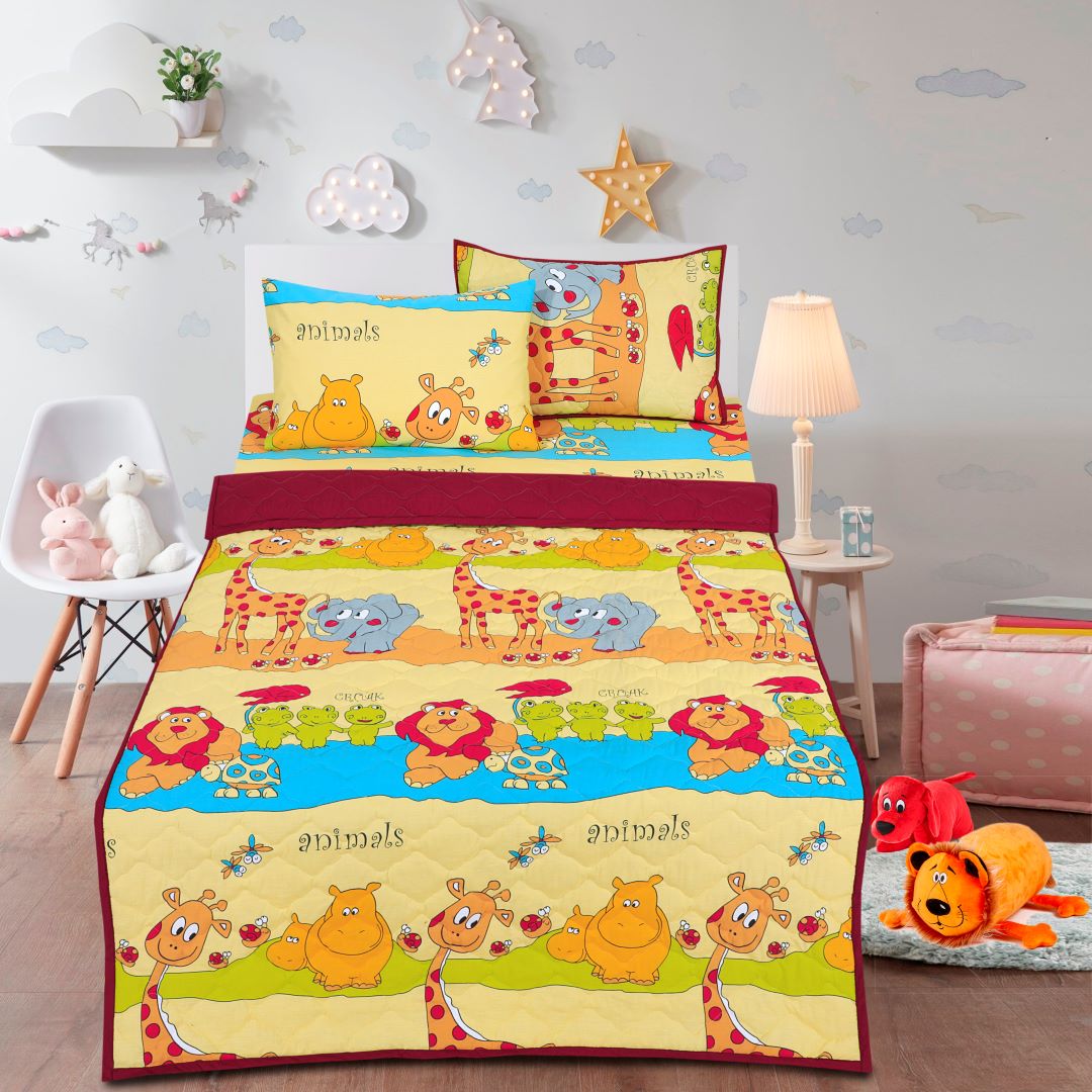 Cartoon Character Summer Comforter Croak & Animal - 30199 - Lotus