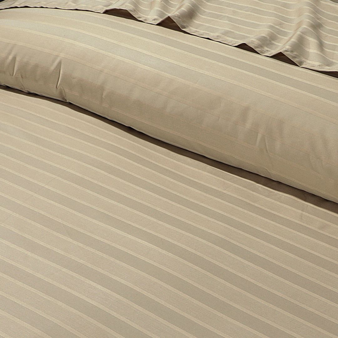 Cotton Sateen Quilt Cover Set 8 Pcs Stripes Boulder - 40142 - Lotus
