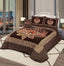 Jacquard Velvet Bed Sheet Set 4 pcs Butterfly Chocolate King-40226 RFS