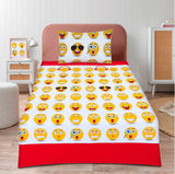 Cartoon Character Bed Sheet Emogies Single-30194