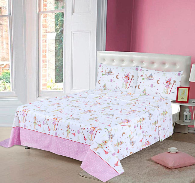Cartoon Character Bed Sheet Fairy Garden Single-30160 Hover Image